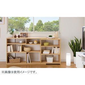 大洋 幅伸縮式 ECラック ライトナチュラル (幅118〜155×奥行29.5×高さ80cm) TAIYO TV台 ECR-8012R LN 返品種別Aの画像
