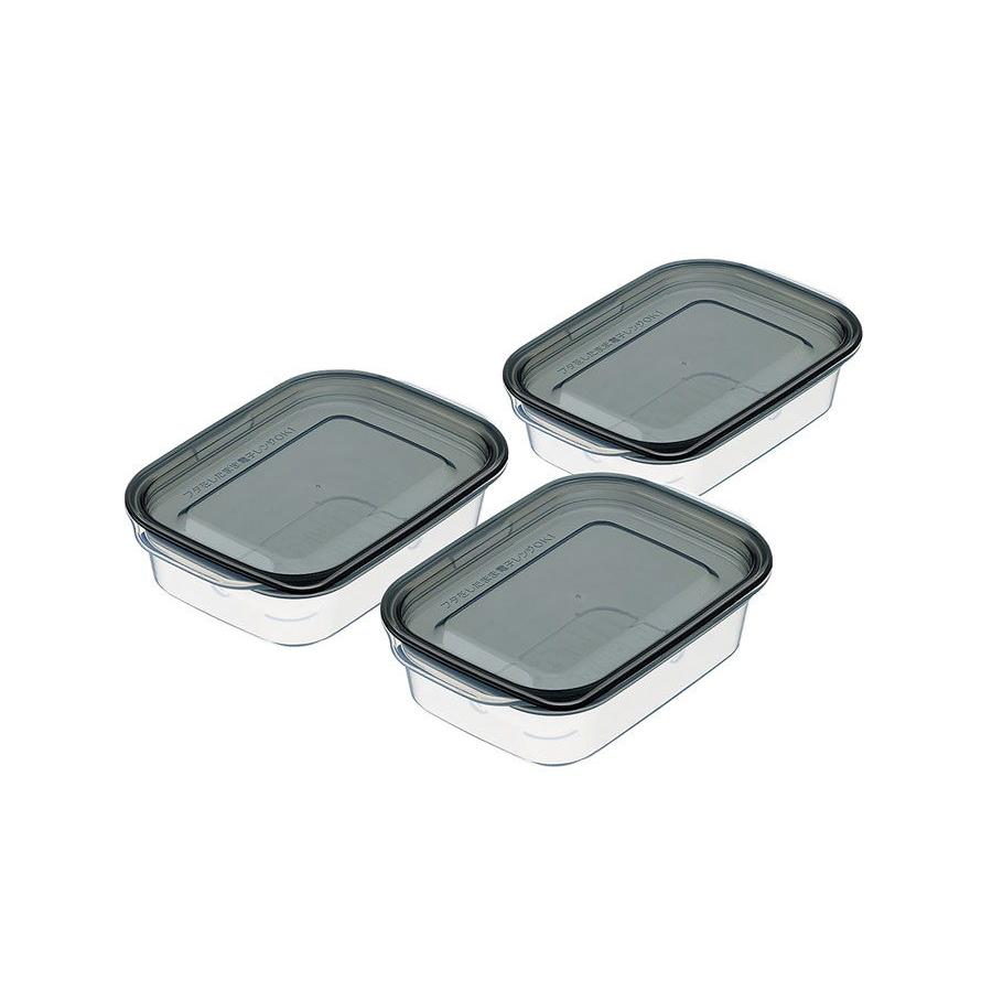 イノマタ化学 楽ちんパック角型 140ml 3個組(クリアーブラック