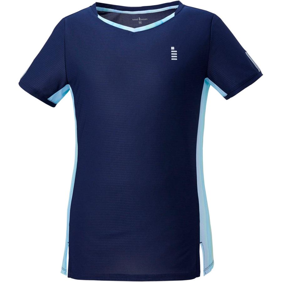 ゴーセン レディースゲームシャツ（ネイビー） サイズ S GOSEN GOSEN ゴーセン レディース ゲームシャツ(ネイビー・サイズ：S) 返品