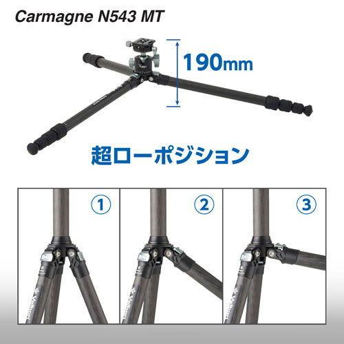 ベルボン 中型カーボン三脚 4段 カルマーニュ N543 MT Velbon CM-N543MT 返品種別Aの画像