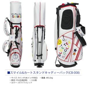 スマイル&カートスタンドキャディバッグ BLUE TEE GOLF ブルーティーゴルフ スマイル＆カート スタンド