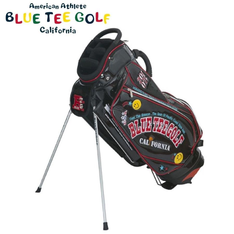 BLUE TEE GOLF キャディバッグ ブラックエナメル BLUE TEE GOLF（ブルーティーゴルフ） エナメルスタンドキャディバッグ