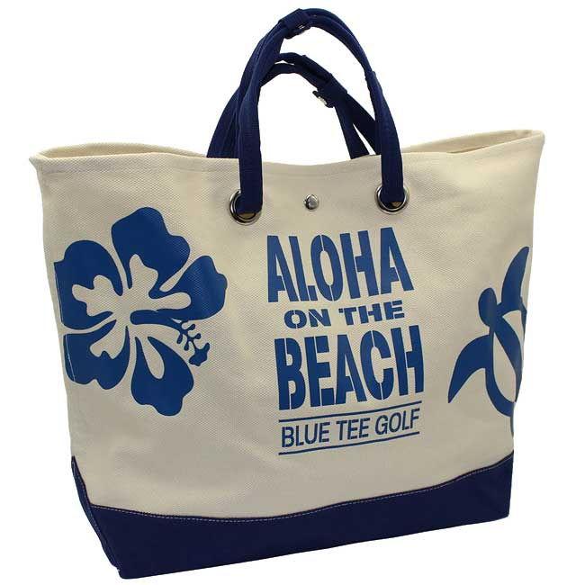 ブルーティーゴルフ アロハオンザビーチ 大型トートバッグ(ネイビー) BLUE TEE GOLF ALOHA ON THE BEACH TT003-NV 返品種別A
