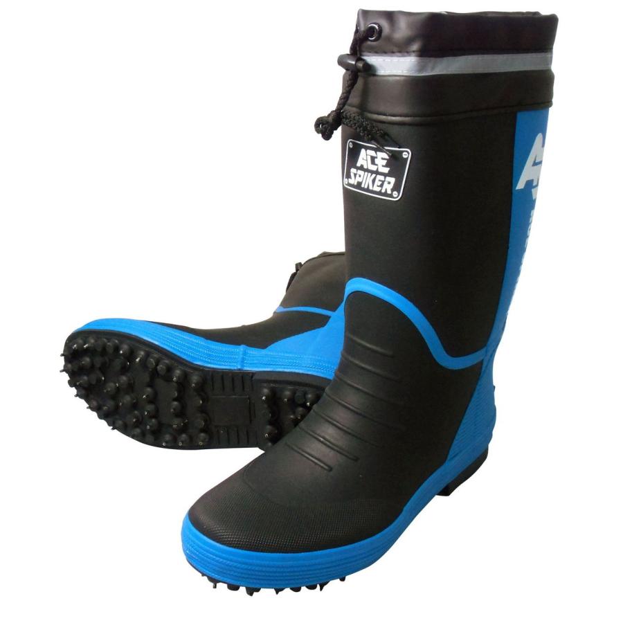喜多 スパイクゴム長靴(カバー付)(ブラック L(25.5〜26.0)) KITA KR7200-BK-L 返品種別B