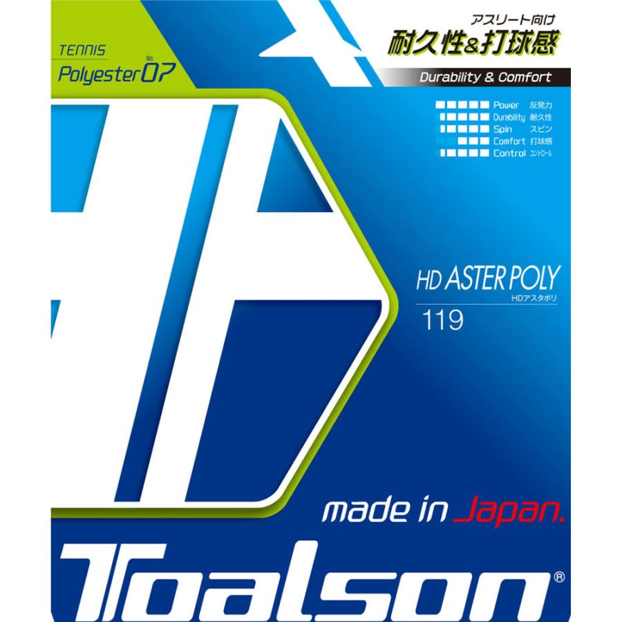2021超人気 TOALSON トアルソン 硬式テニス用ストリング HD アスタポリ 119 ブラック ASTER POLY TAS-7471910K  返品種別A nerima-idc.or.jp