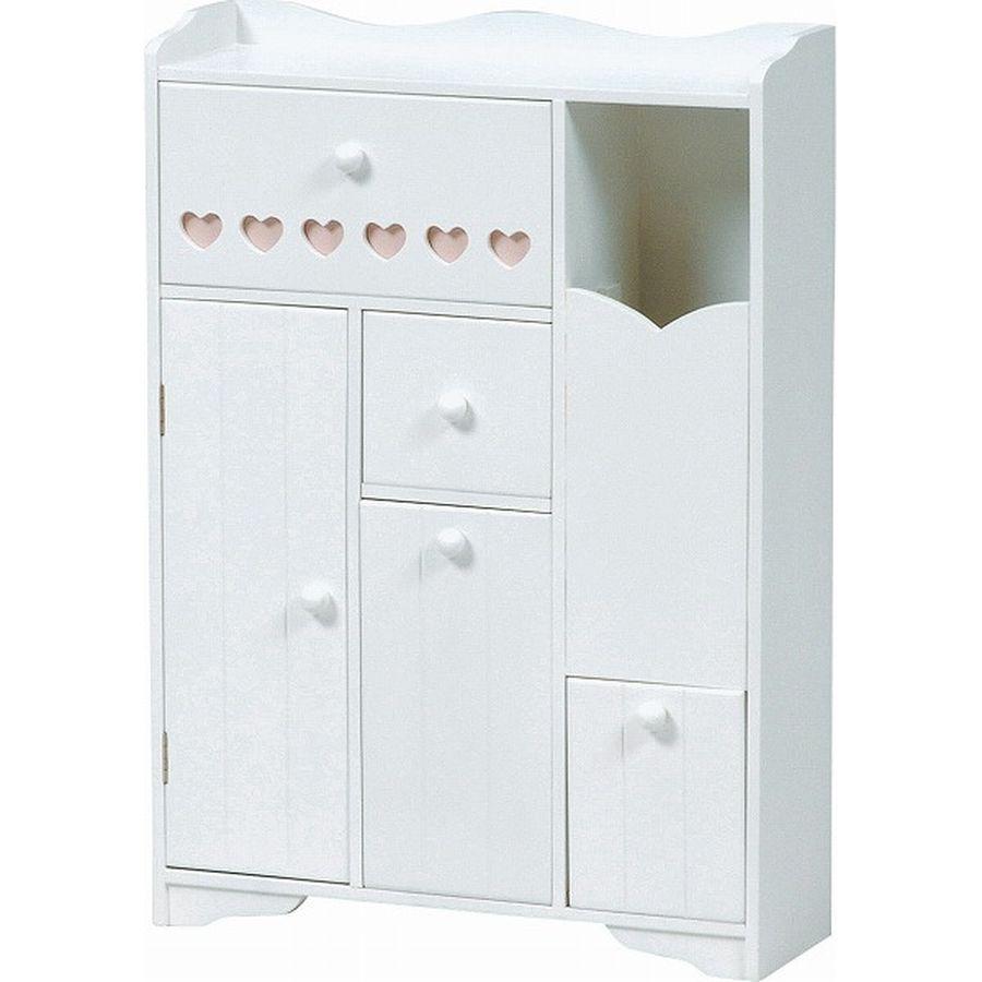 HAGiHARA HAGIHARA(萩原) ハート柄トイレ収納ラック(幅45×奥行14