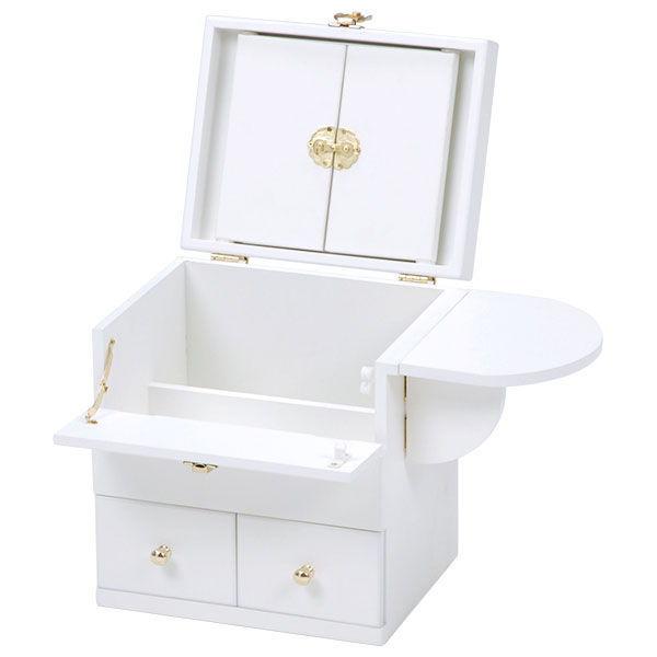 HAGiHARA（萩原） コスメボックス(ホワイト・幅26×奥行19×高さ31cm