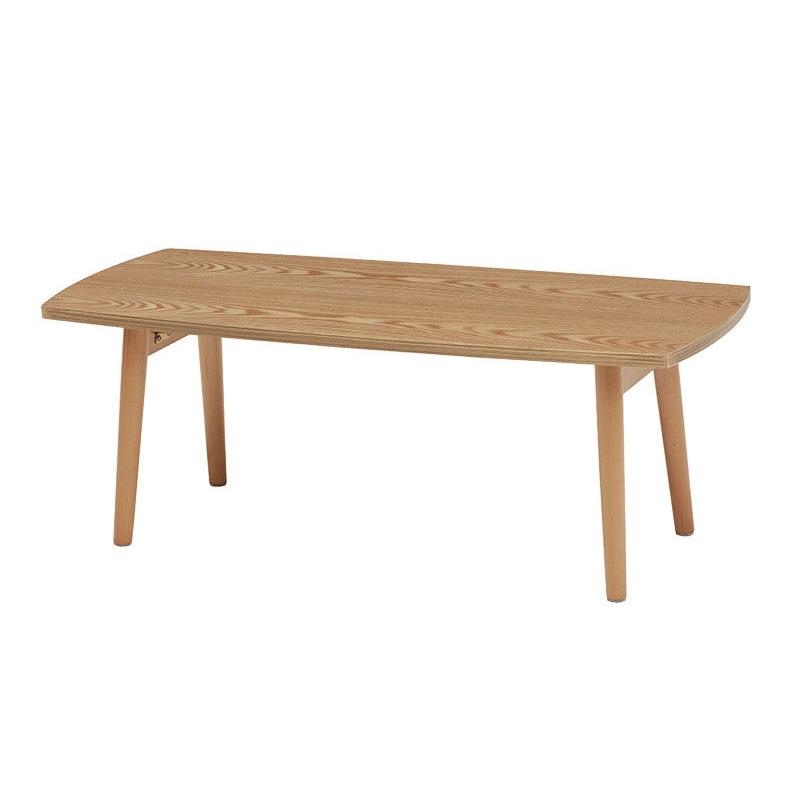 HAGIHARA(萩原) 天然木折れ脚テーブル(ナチュラル・幅95×奥行40×高さ32cm) MT-6421NA 返品種別A