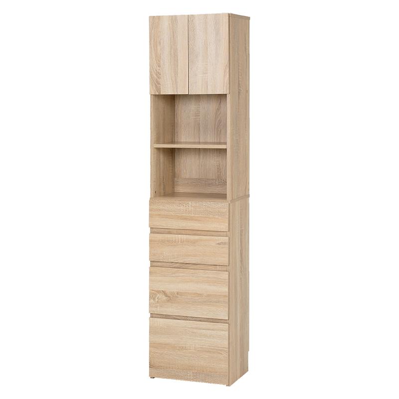 HAGIHARA(萩原) ハイタイプすき間収納(ナチュラル・幅41×奥行31×高さ180.5cm)スリムタイプ RCC-1625NA 返品種別Aの画像