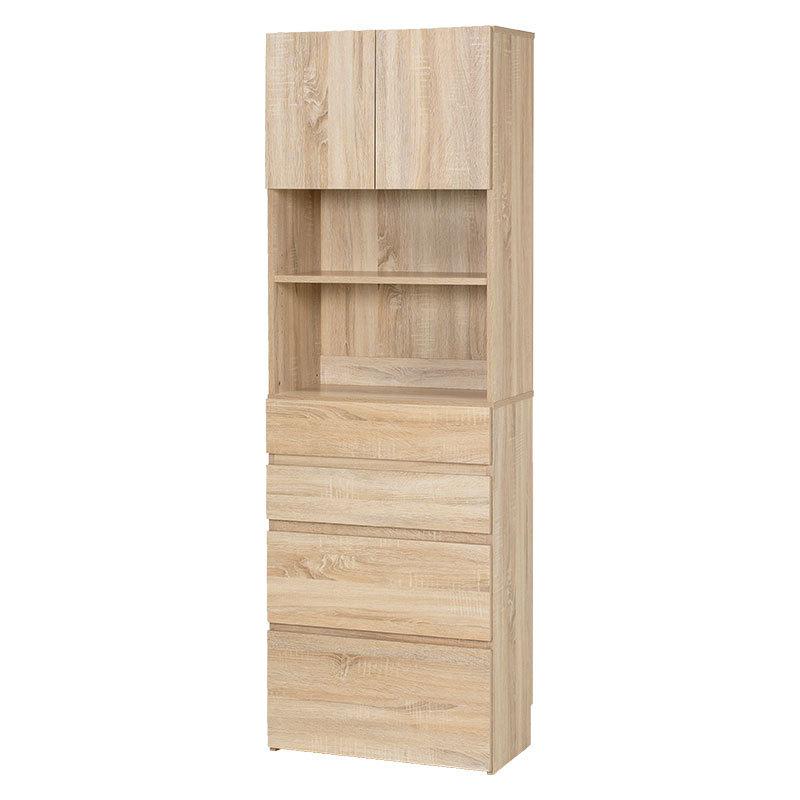 HAGIHARA(萩原) ハイタイプすき間収納(ナチュラル・幅59×奥行31×高さ180.5cm)ワイドタイプ RCC-1626NA 返品種別Aの画像