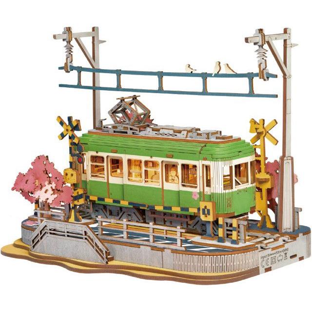 つくるんです 桜さく電車(3Dウッドパズル)(TGS02)ウッドパズル 返品