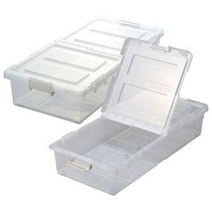 JEJアステージ ベット下収納ボックス 2個セット(クリア) 9504289 返品
