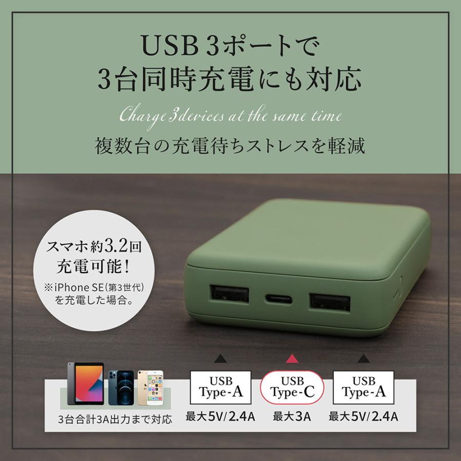 オウルテック コンパクトモバイルバッテリー 10000mAh Type-Cケーブル付属 (サンドベージュ) Owltech OWL-LPB10012-RSB 返品種別A｜joshin｜03