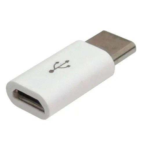 タイムリー USB2.0 microUSB-Type-C変換アダプタ 4個セット(ホワイト) CAD-P4W 返品種別A｜joshin｜03