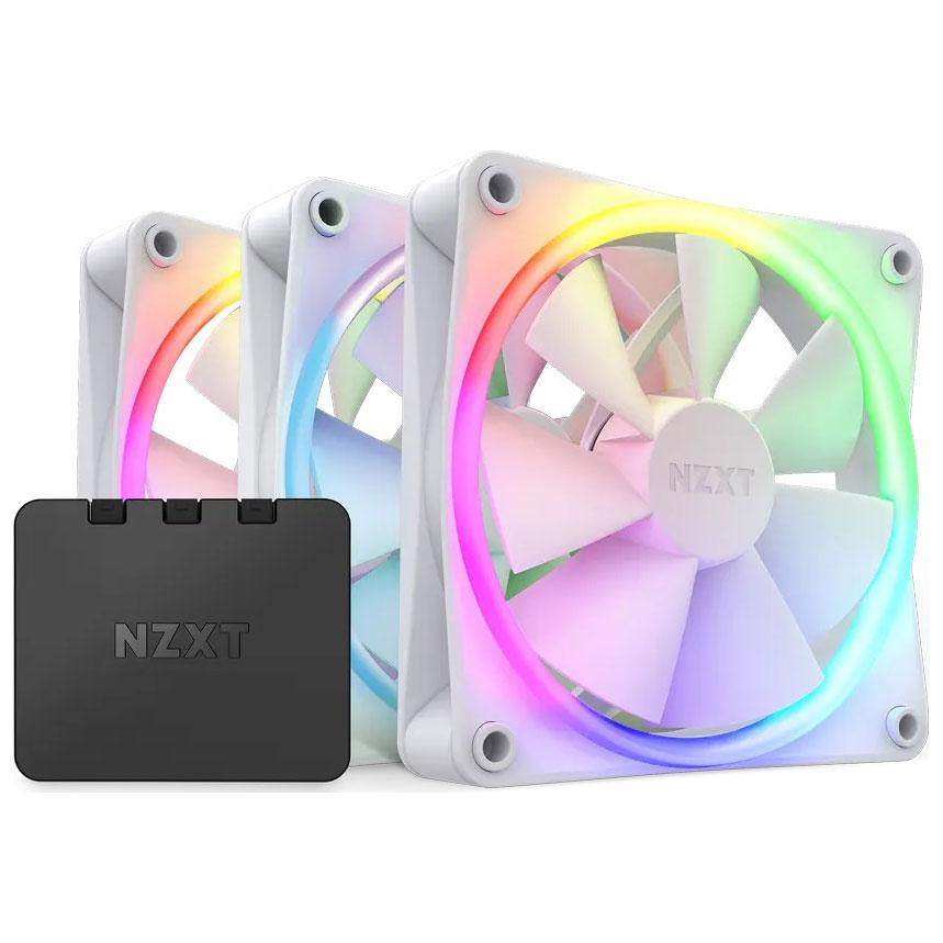 NZXT NZXT PCケースファン 120mm RGB 3個パック ホワイト F Series RGB Fans RF-R12TF-W1 返品種別B の商品画像