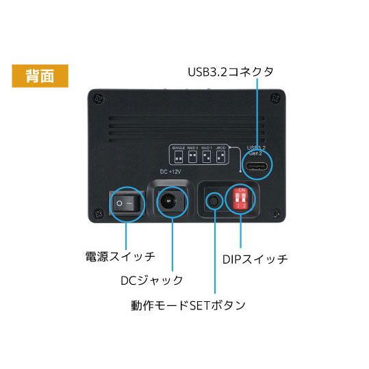RATOC Systems（ラトックシステム） USB3.2 Gen2 RAIDケース(2.5インチ