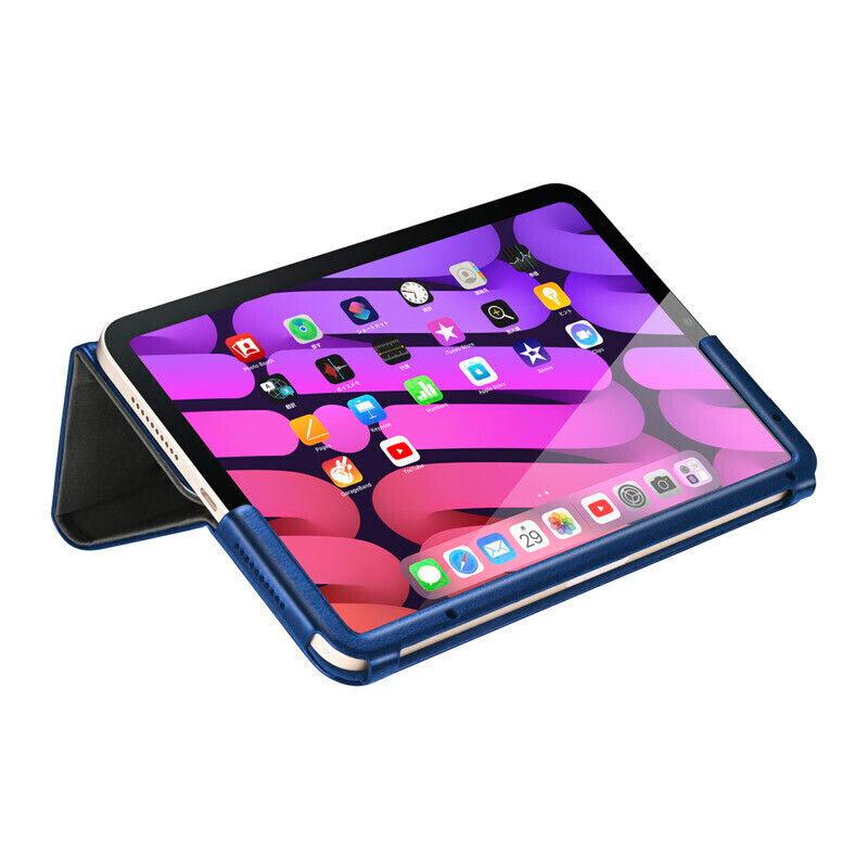 品質満点！ バッファロー iPad mini 第6世代 2021年 用 マルチアングルレザーケース ブルー BSIPD2108CLMBL 返品種別A5  000円 sarozambia.com