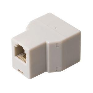 MCO 6極4芯対応 電話機コード分配アダプタ ケーブル接続タイプ(ホワイト) ミヨシ DA-41/ WH 返品種別A|Joshin web |01