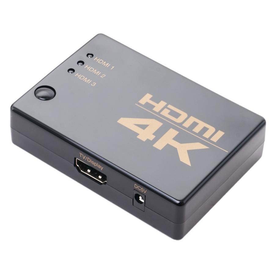 ミヨシ 4K解像度対応 HDMI切替器 3入力 1出力 翌日発送可能 定期入れの 返品種別A HDMIケーブル付属タイプ MCO HDS-4K03