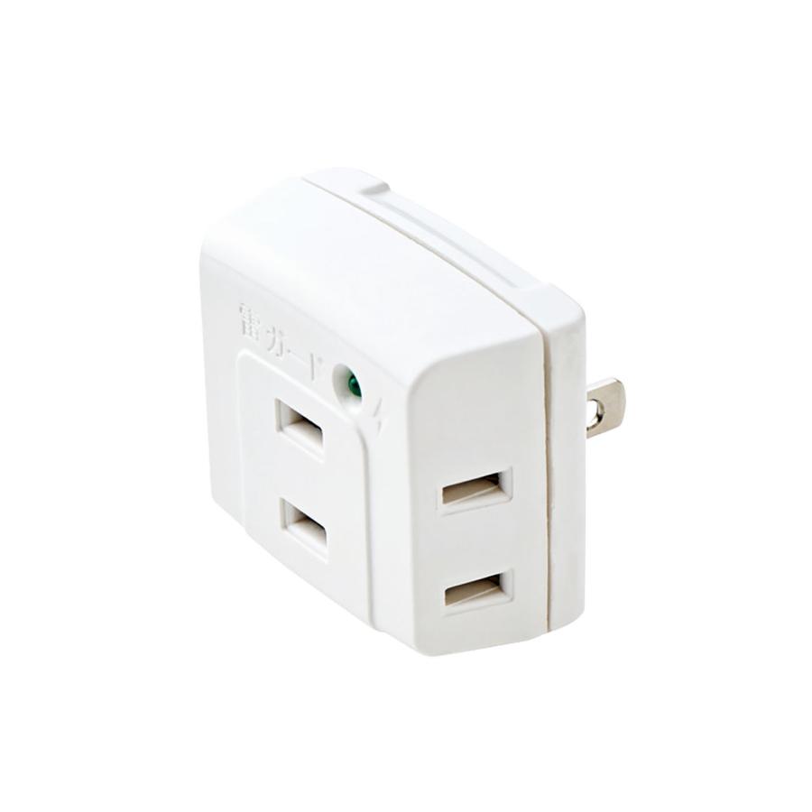 ELECOM（エレコム） トリプルタップ 2ピン 3個口 雷ガード(ホワイト