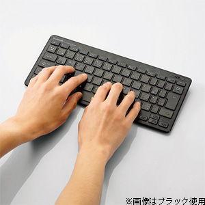 エレコム 無線薄型ミニキーボード パンタグラフ 日本語配列84キー(ホワイト) TK-FDP098TWH 返品種別A｜joshin｜03