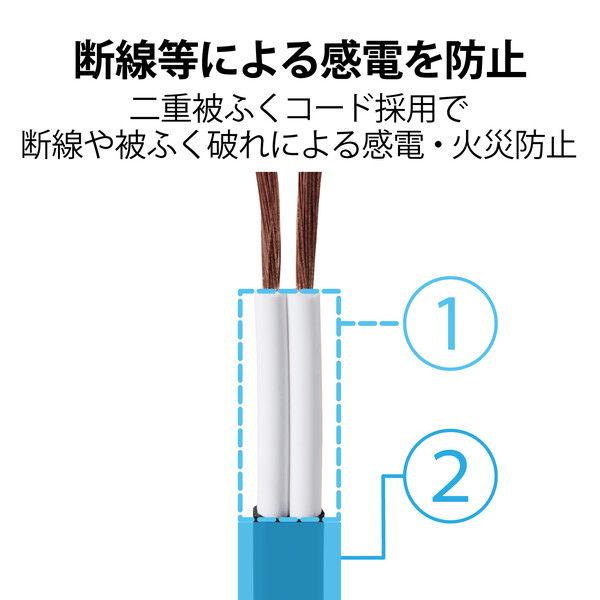 エレコム ほこりシャッター付き2ピン式スイングプラグ電源タップ 4個口 3.0m(ホワイト) T-ST02-22430WH 返品種別A｜joshin｜07