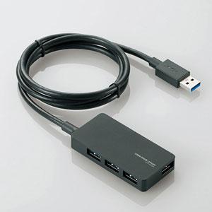 エレコム 再再販 USB3.0対応ACアダプタ付き4ポートUSBハブ ブラック [宅送] 返品種別A U3H-A408SBK