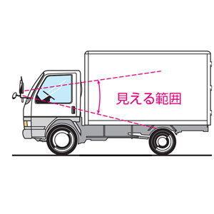 信栄物産 サイド直付ミラー 角型 185×105mm(ブラック)1個 トラック 