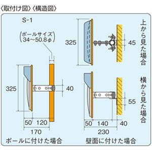 信栄物産 ステンレスミラー 丸型 直径325mm(オレンジ) S-1 返品種別B｜joshin｜05