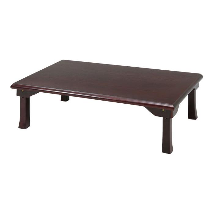 不二貿易 折脚和風座卓(紫檀色・120×75cm) TLM-12075 紫檀 73458 返品  