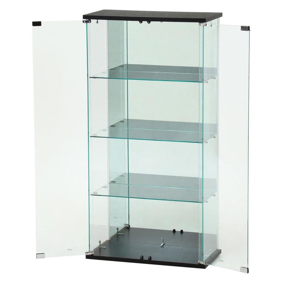 不二貿易 隠しキャスター付ガラスコレクションケース BAAL