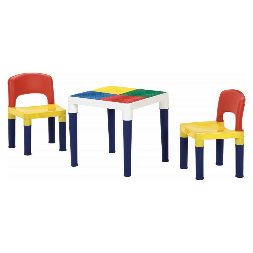 不二貿易（Fuji Boeki） カラフルテーブル＆チェアーセット(ブロック