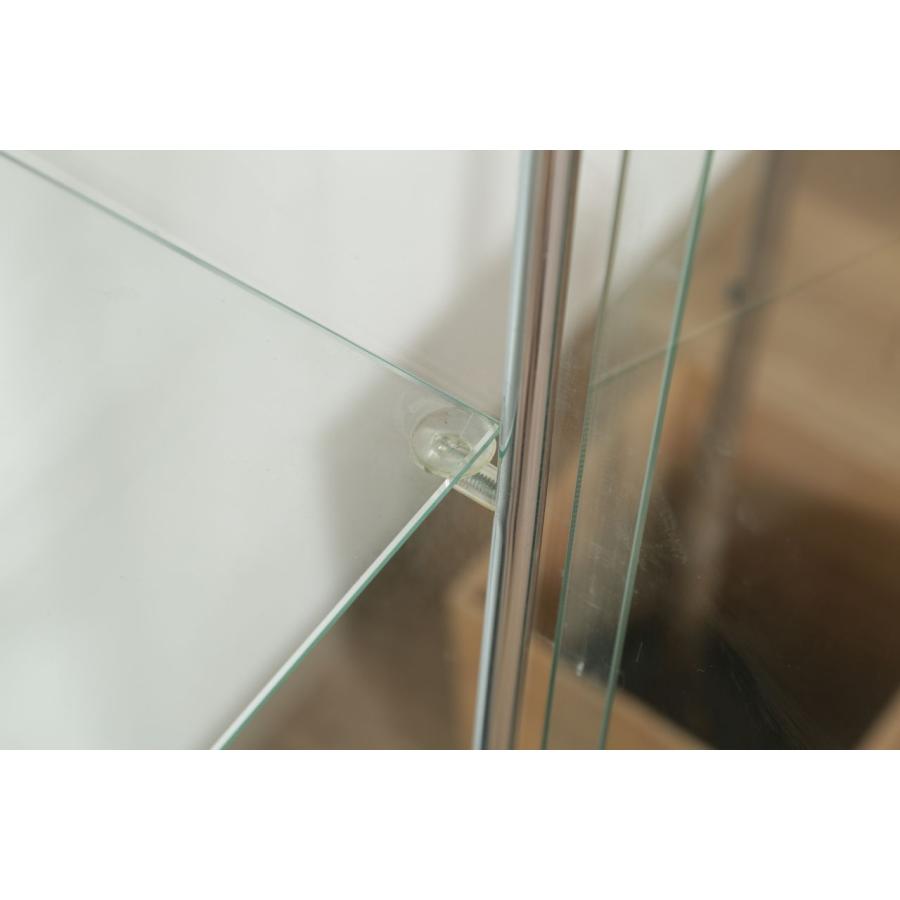 不二貿易　コレクションケース　ブラウン ワイドタイプ　高さ120cm 不二貿易 ガラスコレクションケース 4段 ダークブラウン(背面