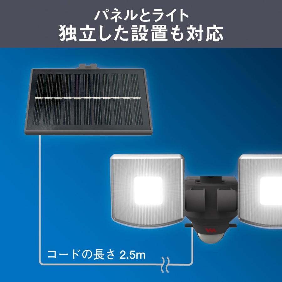 MUSASHI（FREETEL） ムサシ ソーラー式 LEDセンサーライト(3.5W×2灯