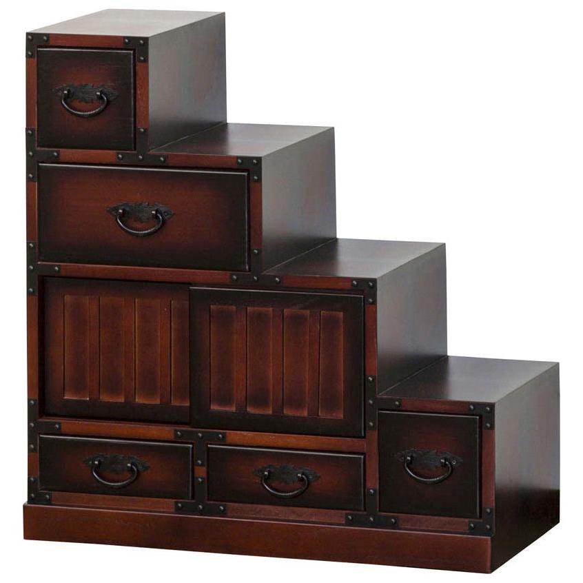 クロシオ 民芸調 階段箪笥 右下がり 64736 返品種別A の商品画像