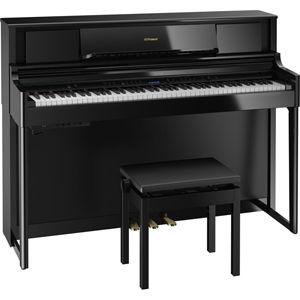 ローランド 電子ピアノ(黒塗鏡面艶出し塗装仕上げ )(高低自在椅子＆楽譜集付き) Roland LX700 Series LX705-PES(イススタンドツキ) 返品種別A 電子ピアノ