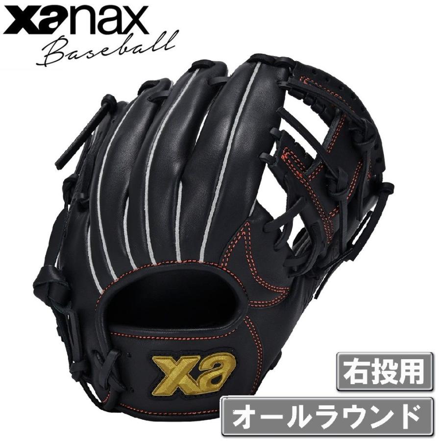 ザナックス 軟式 ジュニア用グラブ オールラウンド用(右投用)(ブラック
