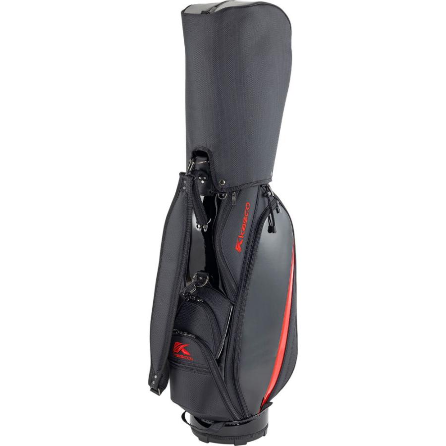 kasco（キャスコ） キャディバッグ(ブラック/ レッド・9型・47インチ