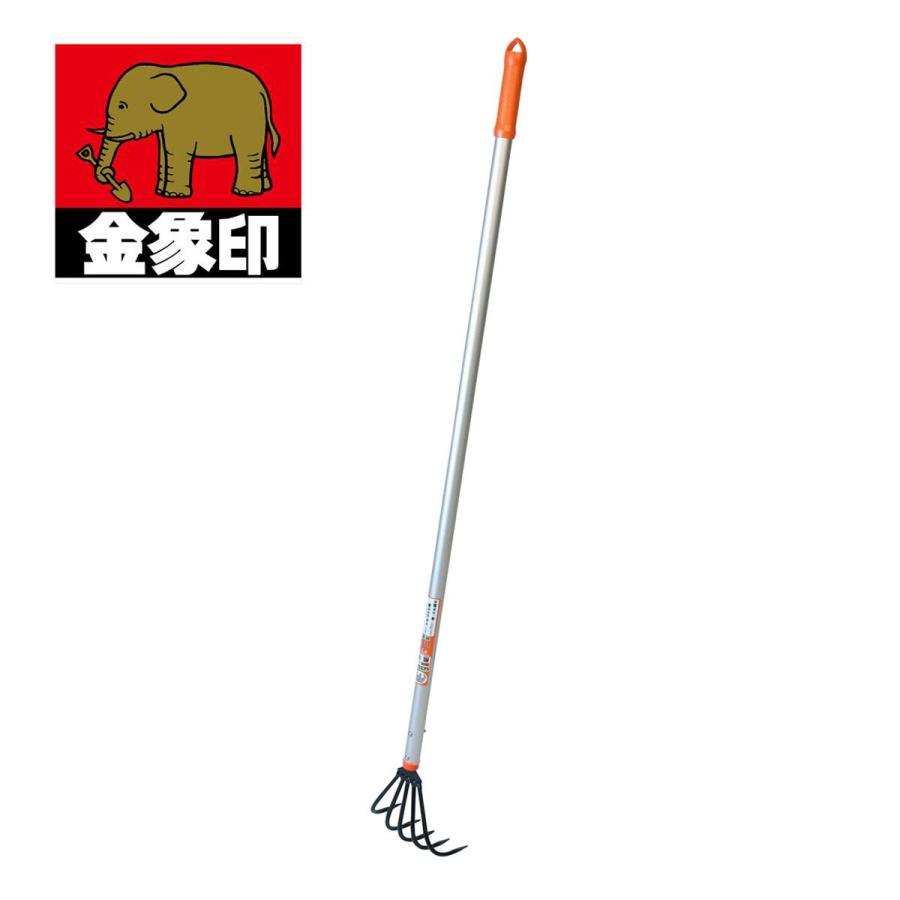 浅香工業 金象 アルミP柄 ロング土かき熊手 清掃作業用品 151381 返品