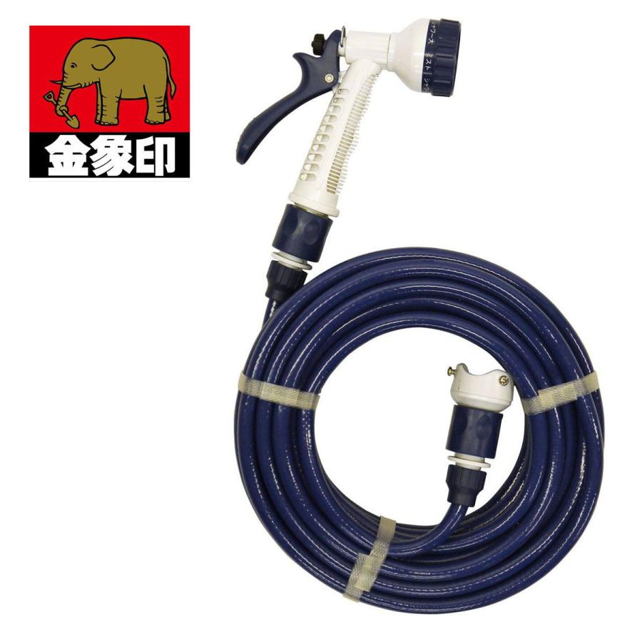 浅香工業 金象 ノズル付ホースセット 8mm×10m #194257 返品種別B