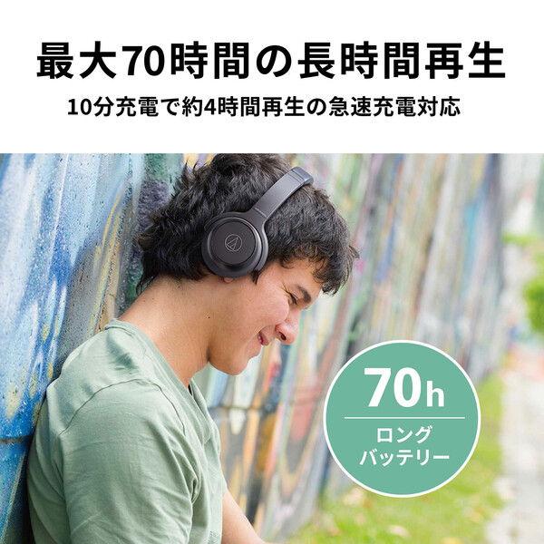 オーディオテクニカ ワイヤレスヘッドホン(ブラック) audio-technica ATH-WS330BT-BK 返品種別A｜joshin｜10