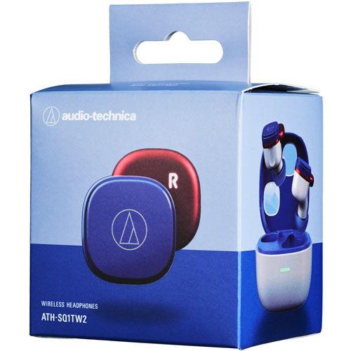 オーディオテクニカ 完全ワイヤレス Bluetoothイヤホン(ブルー) audio-technica ATH-SQ1TW2-NRD 返品種別A｜joshin｜05