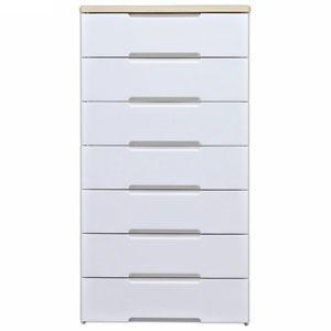 アイリスオーヤマ ウッドトップチェスト 幅73cm×7段 (ホワイト/ ナチュラル) IRIS HG-727 返品種別Aの画像