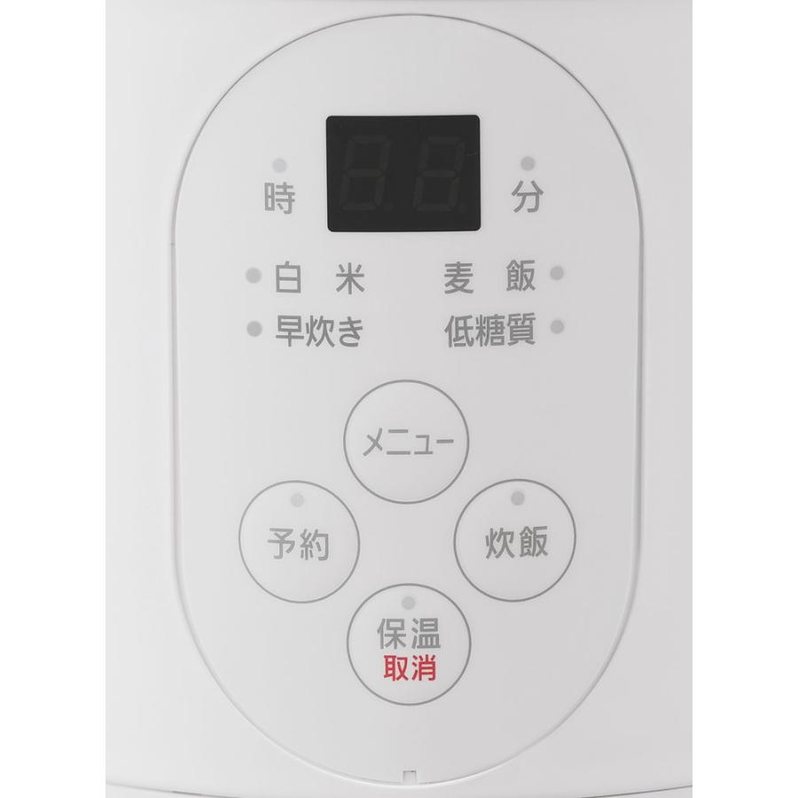 アイリスオーヤマ ジャー炊飯器(1.5合炊き)ホワイト IRIS OHYAMA RC-MF15-W 返品種別Aの画像