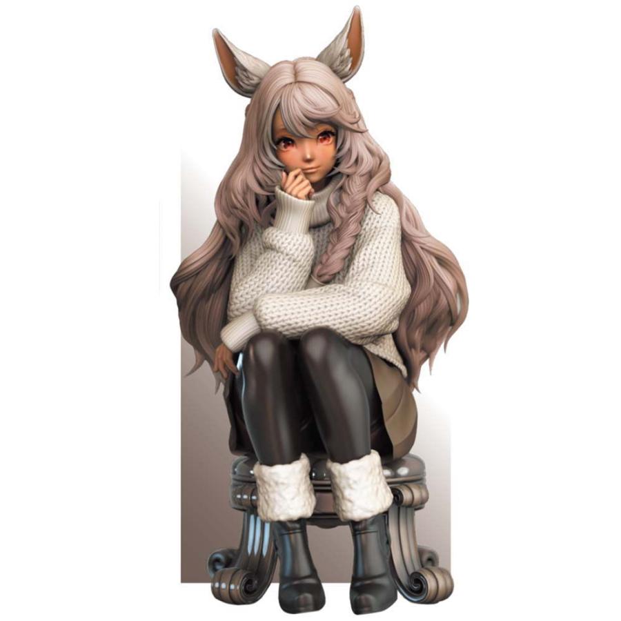 ハセガワ 1/ 12 ケモミミギャル 「miya」(SP701)未塗装レジン
