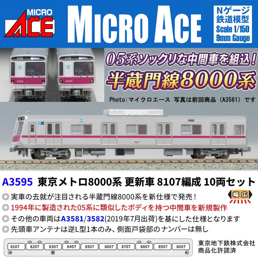 マイクロエース (N) A3595 東京メトロ8000系 更新車 8107編成 10両