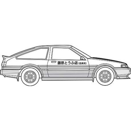 1/43 頭文字D トレノ AE86 カーボンボンネット 藤原拓海