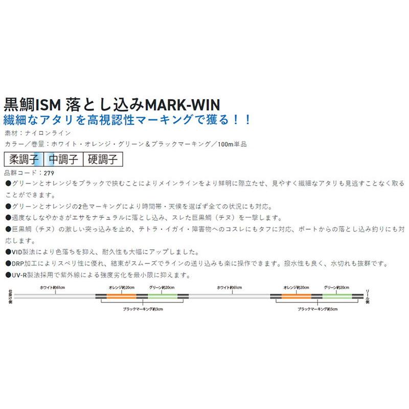 サンライン 黒鯛ISM 落とし込みMARK-WIN 100m(2.25号) 返品種別A｜joshin｜03