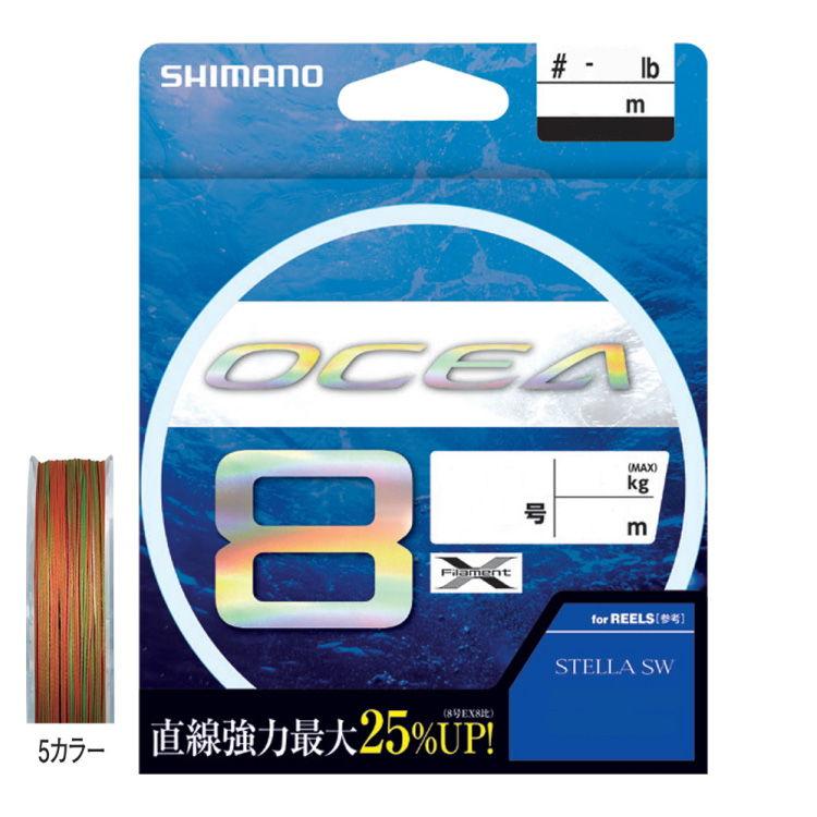 シマノ SHIMANO オシア 8 300m #5−99lb ５カラー シマノ（SHIMANO） オシア8 10m×5カラー 300m(5.0号/ 99lb) 返品種別B