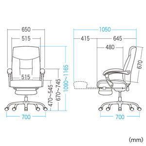サンワサプライ オットマン収納レザーチェア SNCL17BK 返品種別Aの画像